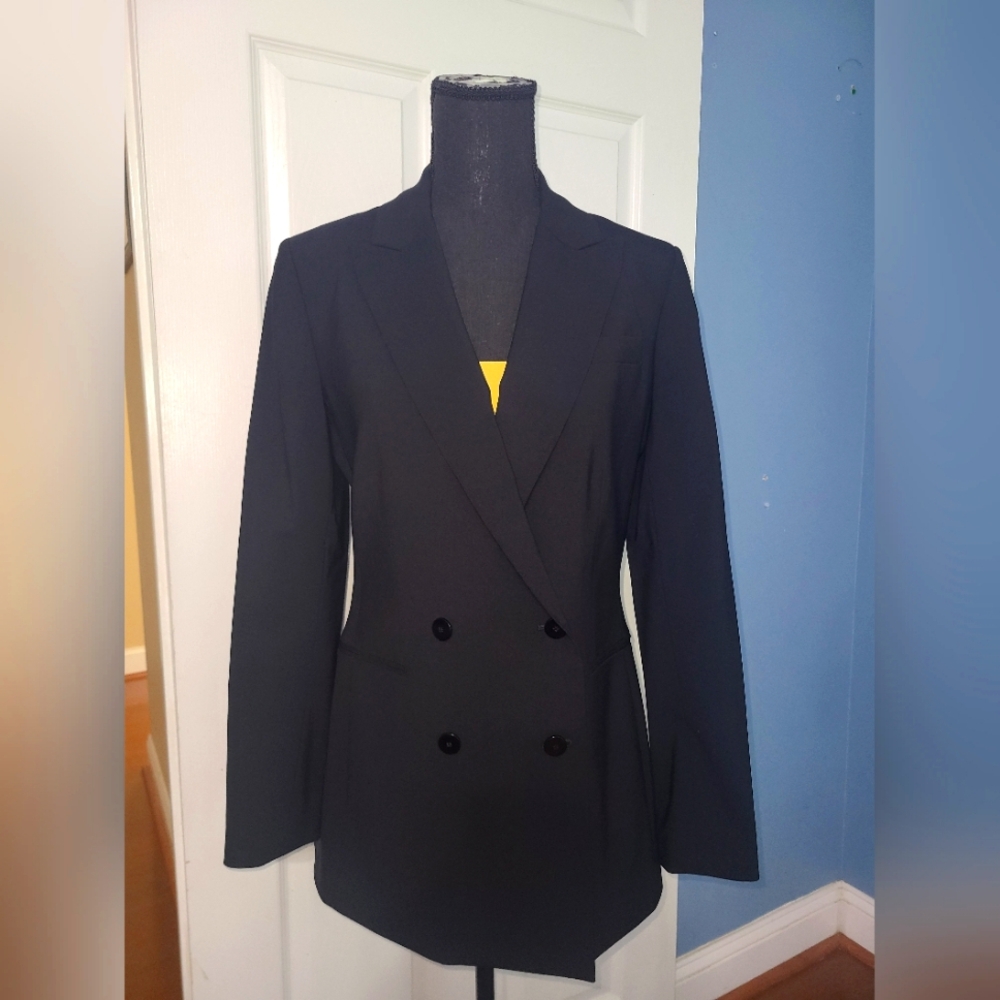 Theory Doublebreasted Long Blazer